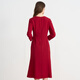EITIE Elegant Red Water Drop Collar Slim Fit Fishtail Light Dress 2025 Autumn New A-Line Dress C2507854 Pu Fen 66 L (165)