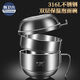 Huiweiliu 316L stainless steel instant noodle bowl household soup rice bowl with lid personal lunch box fast food cup 316L instant noodle bowl with food grid