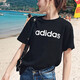 
Adidas women's short-sleeved top summer sportswear running half-sleeved breathable cotton round neck T-shirt G FM6174/white/fashion print XS