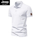 
JEEP SPIRIT American retro bead floor cotton men's polo. Shirt solid color casual business commuter short-sleeved T-shirt summer half-sleeved lapel purple (AQ new 691) L L (120-140Jin [Jin equals 0.5 kg])