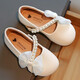 Yushang Zhenpin Girls Princess Shoes 2025 New Summer Girls Fashion British Small Leather Shoes Children's Performance Single Shoes Soft Sole Fashionable White Size 34 Inner Length 20.8CM