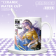 Kyt Swimsuit Phoebe Canterella Zanne Summer Battle Linkage Peripheral hochpräziser Becher Wasserbecher Kaffeetasse [weiße Single-Tasse] TJ4873 Exquisit [Muk] + Coaster + Löffel