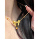 Feng Feili Fugitive Princess Clavicle Chain 2025 New Bow Tassel Necklace for Women 18K Gold Gold Bead Butterfly Tassel Necklace