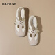 
Daphne retro genius training shoes for women 2025 summer new fashion casual white shoes flat sole breathable shallow mouth versatile women's shoes beige 37