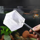 Stainless steel retractable fishing net fish tank fishing small 3d fishing net pocket dense net tropical ornamental fish fishing net stainless steel retractable fishing net - large white - square - 1 pack