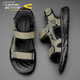 Deutsche dynamische Sandalen Herren Sommer Neue Outdoor-Sport-Sport-Strandschuhe Nicht-Schlupf-Kleidung-resistente lässige Sandalen Kamel Dynamische Nicht-Schlupf-9230 Militärgrün 43