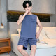 2025 new summer men's pure cotton pajamas set casual vest shorts for outdoor wear OMM13066 XL