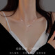 CHOMEL KINSEY 999 pure silver interlocking tassel necklace women's sterling silver clavicle chain light luxury niche gift for girlfriend birthday gift 999 pure silver interlocking tassel necklace