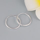 FVIP Old Phoenix 999 Sterling Silver Pure Silver Earrings Plain Hoop Smooth Earrings Versatile Style Real Silver Plain Hoop Smooth Silver 4.862 Grams Sale Event Ends Immediately