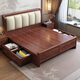 Jiangcheng Nouveau lit en bois massif de style Chine