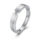 Zhou Dajin CHOW TAI KINGpt950 platinum promise ring for men and women, exquisite, simple, fashionable opening, adjustable Valentine's Day gift, promise ring 4.64g