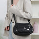 New large capacity waterproof nylon European and American fashion trends for women with large capacity simple and versatile retro one-shoulder crossbody bag black