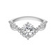 Pt950 Platinum Coronation for Love Moissanite Diamond Ring Diamond Ring Women's Engagement Proposal and Wedding Ring Closed Ring Coronation for Love Diamond Ring 50 Points - Light Luxury Model The default live opening can be adjusted in size