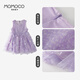 Mamimaca Momoco Girls Summer Girls Robe Summer Sweet Robe Purple 140