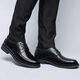 Chaoyunyue Real Cowhide Youth En cuir Chaussures en cuir à l'intérieur Hauteur en amélioration respirante chaussures en cuir formelles liées noires pour hommes Soft Sole rond chaussures simples 9901 noir 38