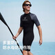 VVIR EER2mm adult wetsuit warm one-piece short-sleeved sun protection surfing thickened snorkeling suit couple diving swimsuit 2mm258 men's back open black sleeveless warm sun protection S 2mm