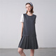 
Giordano designer pleated skirt for women with diagonal strap round neck fake two-piece dress 18465523