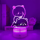 Spot eins und zwei Bubu USB Night Light ED Cartoon Cartoon Animation Peripherieschlafzimmer Süßes Dekoration Geburtstagsgeschenk 3895 Ein und zwei Bubu Zwei-Fotostil-Monochrom warmes Licht USB-Plug-in Light Halter