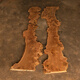 Village de Shantoulin Old Elm Wood Board Wood Wood Biber une forme de cloison en forme de la rivière Natural River Board Bood Material Special Shape Log Color 6623 + 6624