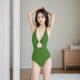 
High-end Hong Kong style swimsuit women's retro sexy backless halter neck and belly slimming suspender Korean ins one-piece swimsuit red L [Suggested 95-105Jin [Jin equals 0.5 kg]]