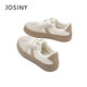 Zhuoshinid training shoes for women in spring and summer sports shoes versatile white shoes for women thick sole shoes for women rice/brown 37