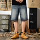 Rankdavid Light Luxus Neue Brand American Casual Retro Shorts Herren Sommer Lose großer Größe 2025 Neuem Stil Gebraucht 9926 Blau 28