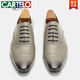 Cartelo Zapatos de cuero de tres articulaciones para negocios para hombres ropa formal de primavera y verano de cuero hecho a mano Poined Toe Oxford Zapatos de boda British Derby Zapatos KD9226 40