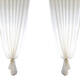 Sailotou white gauze curtains are light-transmitting and opaque, white fabrics for balcony semi-shading bay windows, modern simple gauze curtains, white gauze hook style, 8 meters in width * 2 points, 7 meters high, two pieces