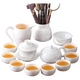 Shangyanfang Kung Fu tea set, a complete set of high-end household Dehua mutton-fat jade white porcelain teapot tea set, housewarming business gift