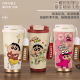 Chengliu Crayon Shin-shirt thermos for women 2025 new cartoon cute high-value straw water cup portable double drinking cup 316 inner liner Double drinking coffee cup 530ml SY3892