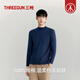 Three-gun base layer shirt for men, pure cotton, anti-static, brushed velvet half-turtle collar, basic inner wear for men