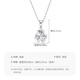 Mengjinyuan Platinum Pendant Clover Colorful Brushed Embroidery PT950 Platinum Pendant as a Gift for Your Girlfriend, Weight Approximately 1.15g
