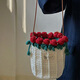 
Quan Biyan rose bouquet bag DIY hand-knitted yarn oblique bucket bag sends girlfriend to best friend birthday gift Rose DIY bag hand-knitted 丨 full set of materials