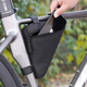 TEAEGG bicycle bag, front beam bag, triangle bag, road bike, mountain bike riding bag, hanging bag, beam bag, equipment accessories, beam triangle bag [black]