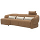 Lezhibao LAZBOY fabric zero wall function sofa living room multi-person imperial concubine position Chenille sofa blue star 673 Sunlight orange-3.07m small threesome left electric right special shape