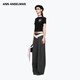 Ann Andelman offizielle Direktverkäufe 2025 Neues graues Design mit geradlinigen Freizeithosen Taillenhose Gray s