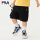 FILA【套装】斐乐童装儿童短袖T恤短裤2025年秋季新款休闲两件套 篱绿-GN 130
