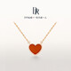 DR carnelian necklace red 18K gold HEART lovers confession holiday Christmas true love gift available for men and women