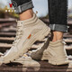 Califbull Herrenschuhe Trendy Retro Martin Stiefel Arbeitsschuhe Stiefel Herren Outdoor Tactical Combat Stiefel Aprikosenfarbe 42