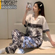 Modal Ice Silk Pyjamas für Frauen, süßer Stilbär, Sommer neue leichte Luxus-Cartoon-Kurzärärmelen, Heimkleidung, Set YFY9905# M [Vorgeschlagen 80-100Jin [Jin gleich 0,5 kg]]