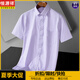 Hengyuanxiang Summer Ice Seide kurzärmeliges Hemd Herren-Hochheizgefühl ohne Bügeln und Anti-Falten-Geschäft Dünner Männer mit elastischen, atmungsaktiven weißen Hemd (Vatertagsgeschenk) DX6636 43