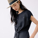 Eifli (Eifini) Eifli Flying Sleeves Krawatte Taille Top für Frauen kontrastierende Knöpfe lose vielseitiges Shirt Shirt 2025 Sommer neu