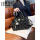 BLZ COWHIDE LIGHT LUXURY Bags para mujeres 2025 Nuevo moderno Bag de cáscara de diamantes de diablo Drineston