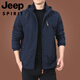Jeep Spirit Outdoor Men's Jacket Otoño e Invierno 2025 Nuevo ropa de otoño de los hombres de mediana edad más chaqueta de vellón Primavera y otoño