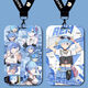 Canchirem peripheral card cover from scratch Another world life event cartoon school card factory card work card protection cover b15673 long lanyard + campus card cover