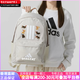 adidas [Customized Bag] Brand Logo Personalisierte gedruckte Reißverschluss Öffnung und Schließung der Stoffschule Rucksack Rucksack Männer Weiß