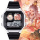 Честь Kings Xishi Small Square Waterpronation Watch Watch Electronic Watch Mute с будильницей ночной свет.