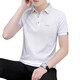 [Manufacturer batch one] Business embroidered POLO shirt pure cotton short-sleeved T-shirt men's summer lapel shirt black 683 models XL 125-140Jin [Jin equals 0.5 kg]