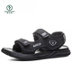 Sandales de pic pour hommes à l'été 2025 Nouvelles chaussures de sport pour hommes conduisant des chaussures décontractées pour les chaussures pour hommes chaussures de plage 3888 Black [sandales deux usures, élastique et pliable] 40