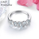 CAJJ Francois Aquamarine Ring 925 Silver Natural Colored Treasure Simple Daily Gift Hong Kong 17#